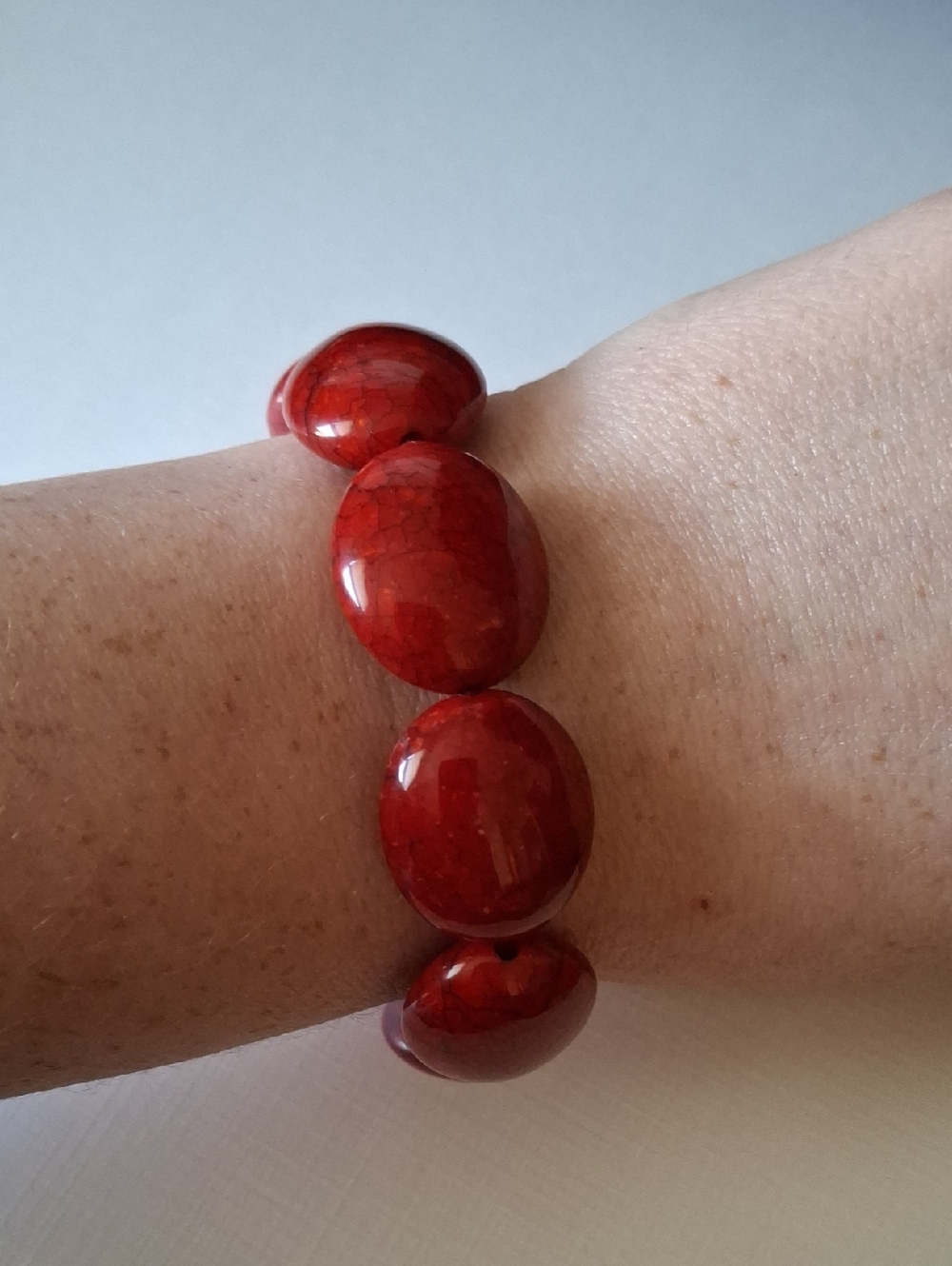 Red Bead Stretch Bracelet - Women Jewelry